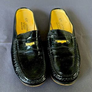Patent leather, Vintage St. John sport penny loafers